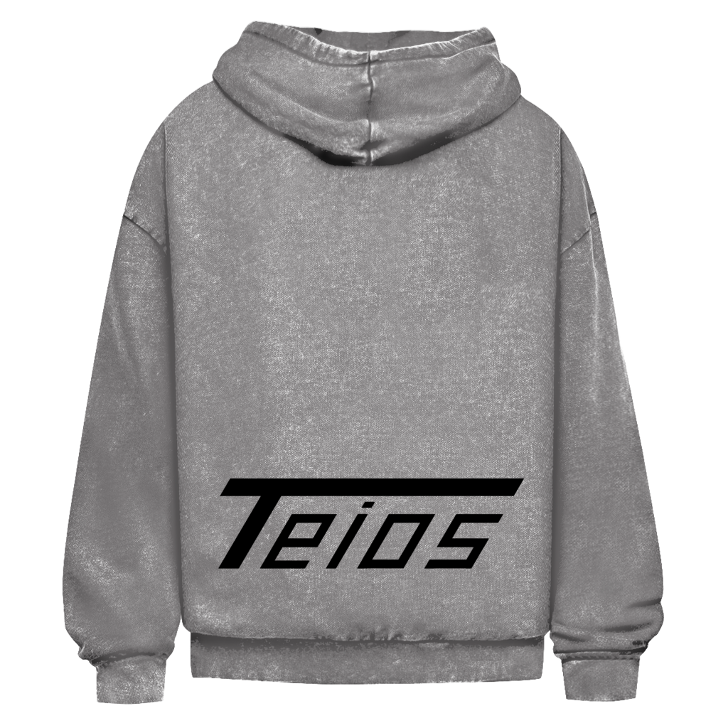 washed hoodie | oversize | backprint teios logo