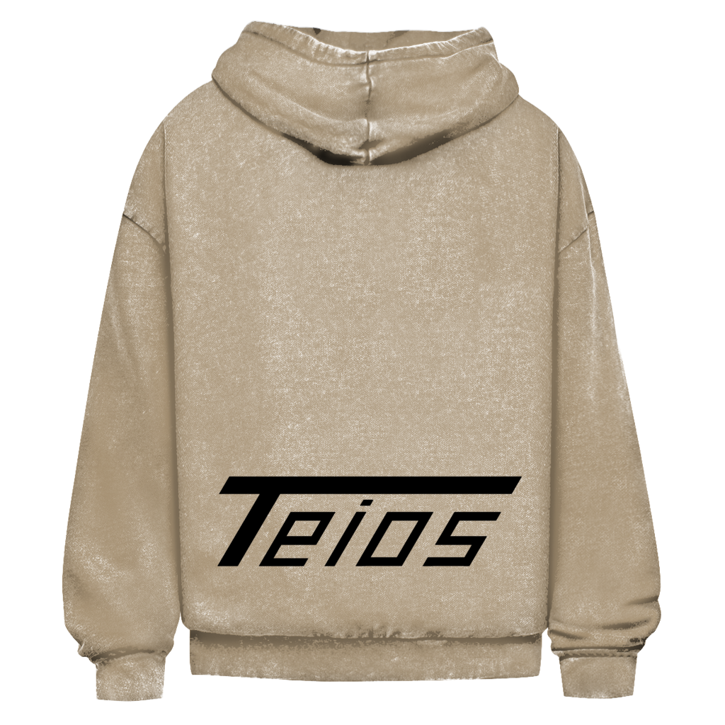 washed hoodie | oversize | backprint teios logo