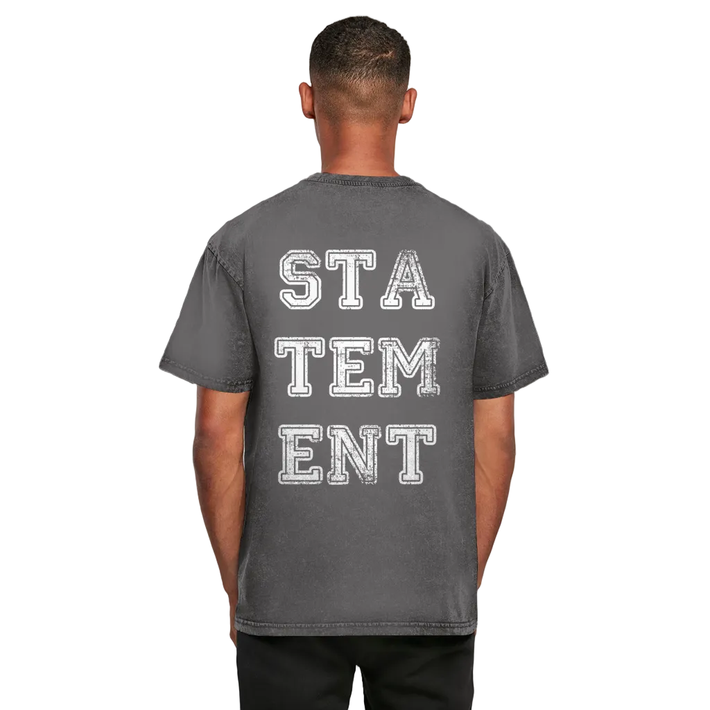 washed tee statement white print – detailansicht