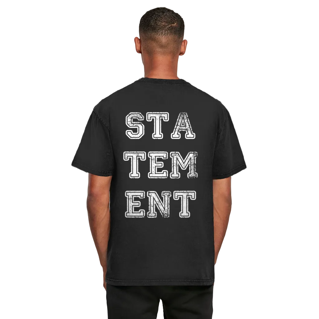 washed tee statement white print – frontansicht