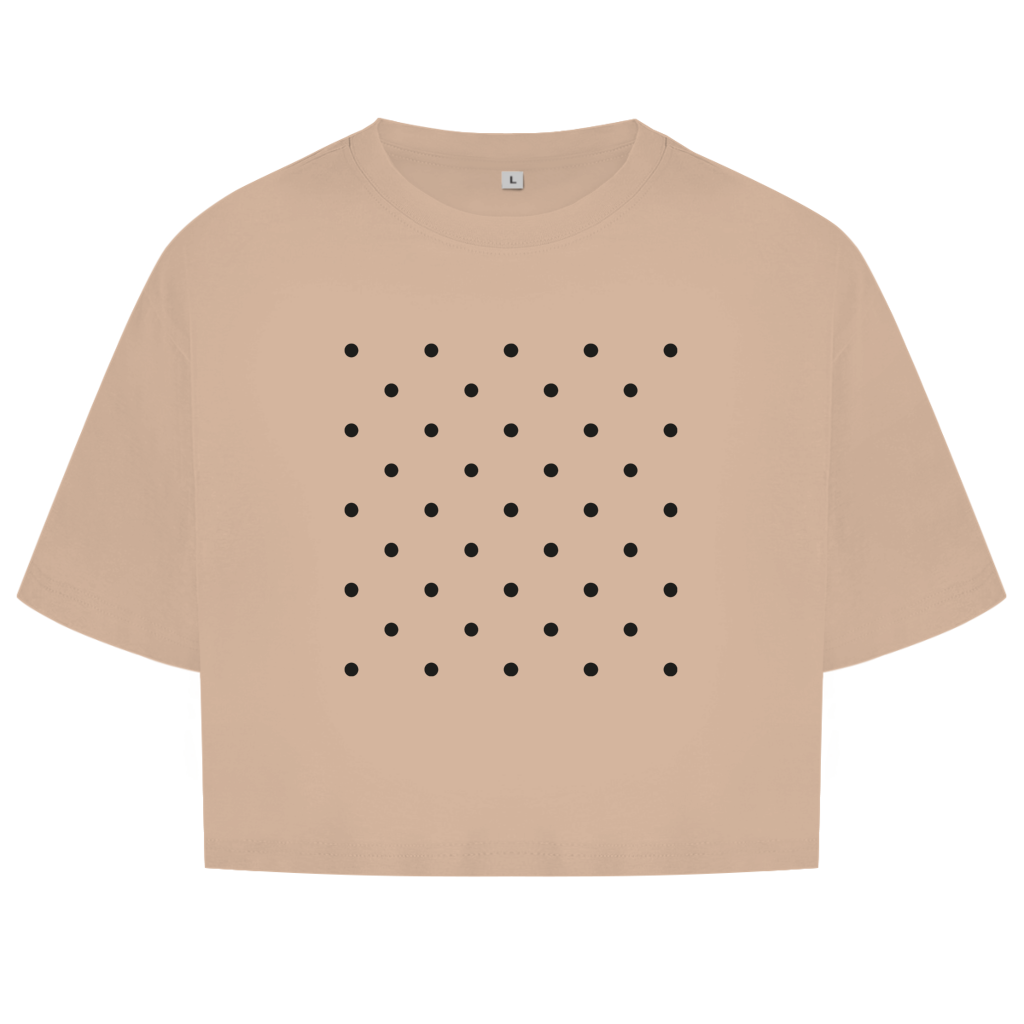 crop top | women | frontprint polka dot
