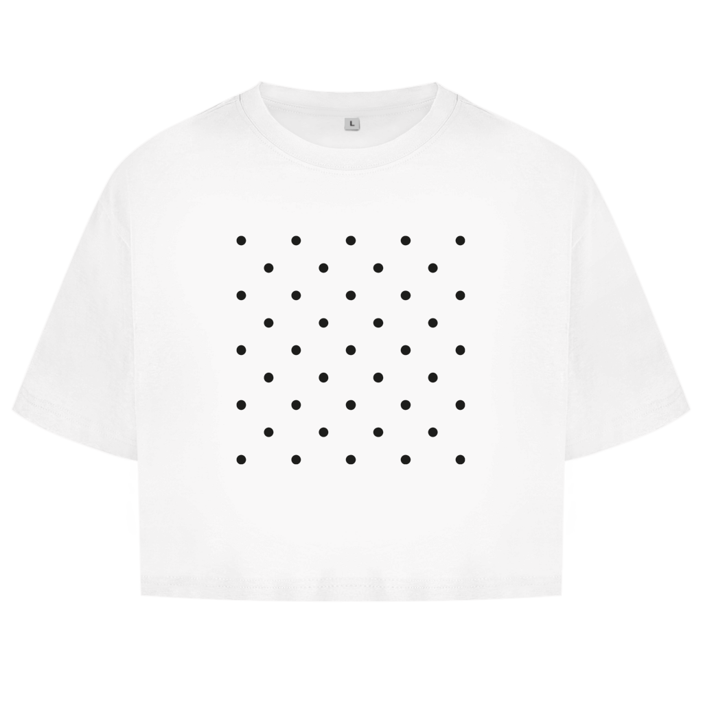 crop top | women | frontprint polka dot