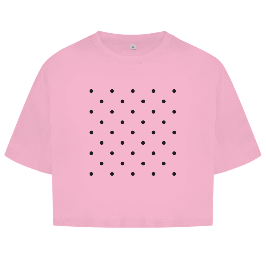 crop top | women | frontprint polka dot
