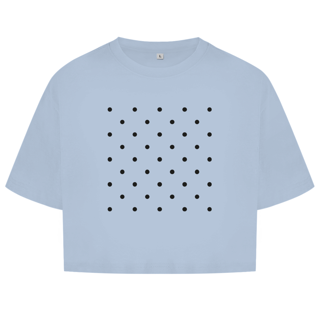 crop top | women | frontprint polka dot