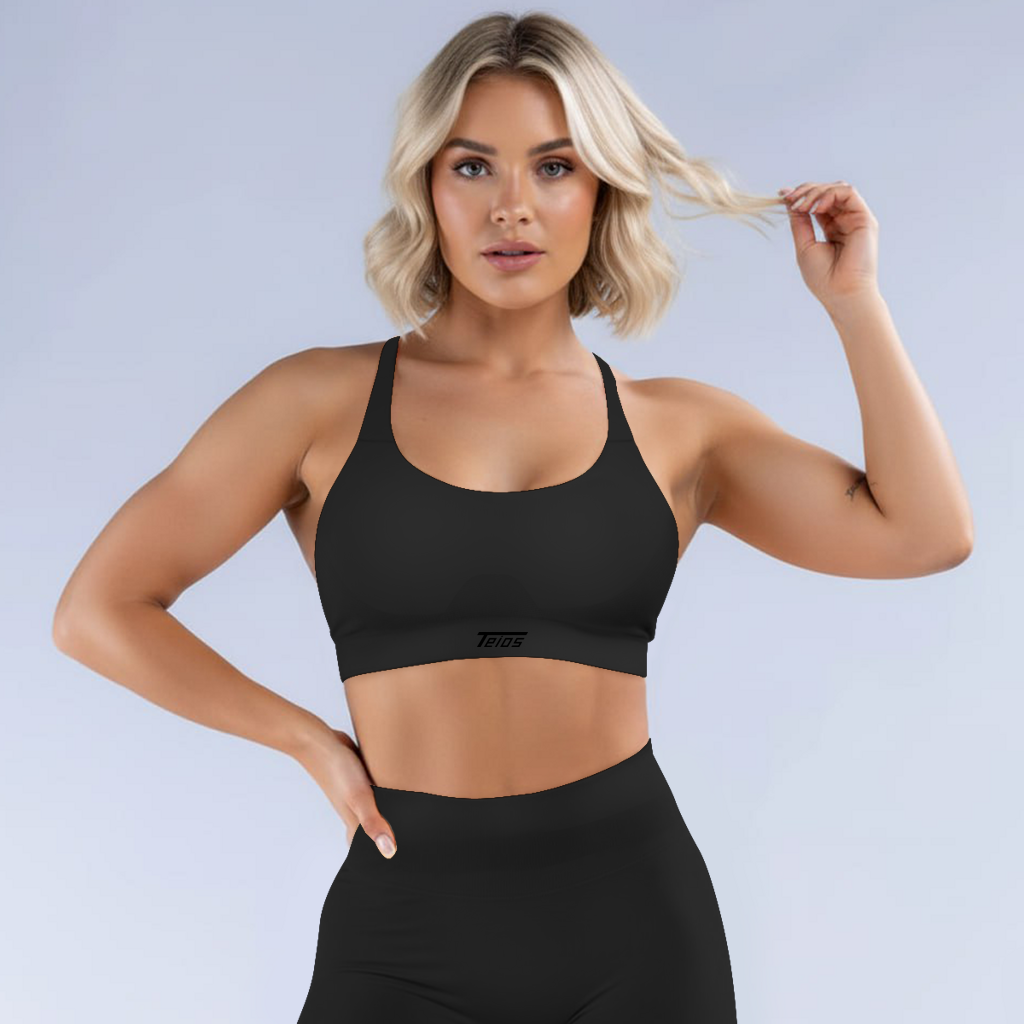 sports bh | top | front + backprint teios logo