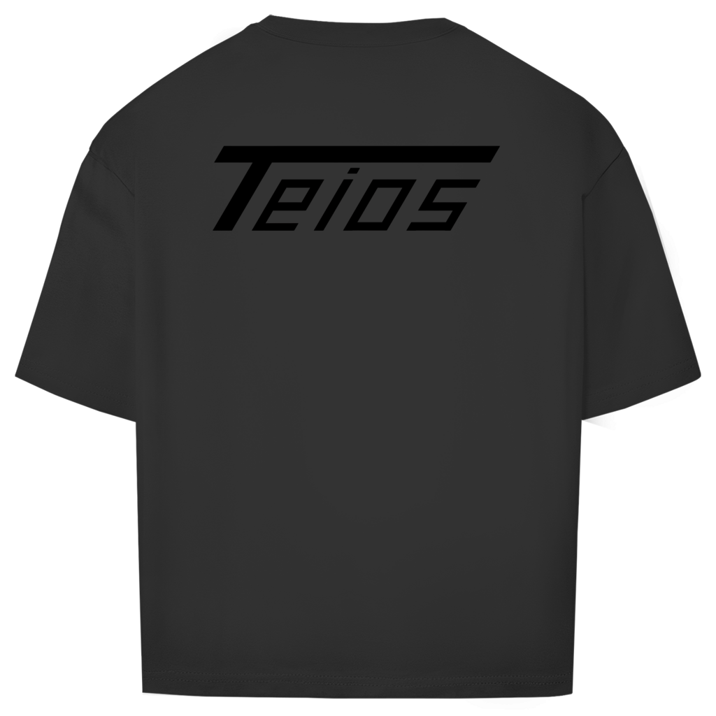 oversize tee teios black print – on-body 6