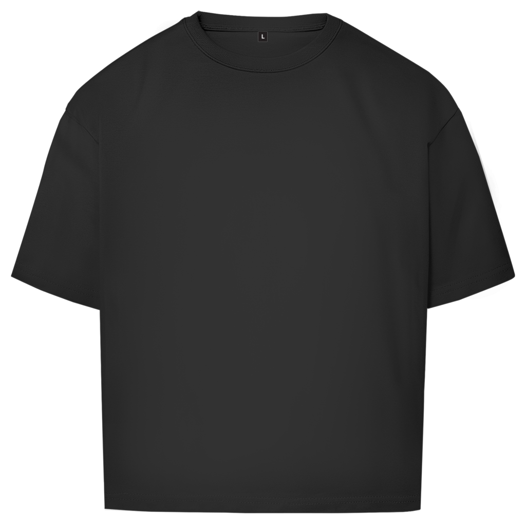 oversize tee teios black print – close-up 5