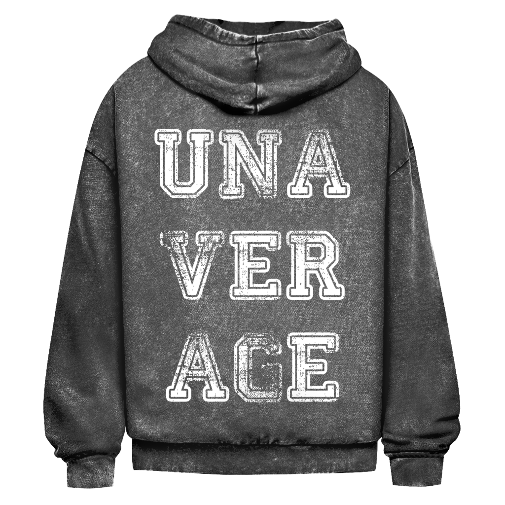 washed hoodie | oversize | backprint unaverage