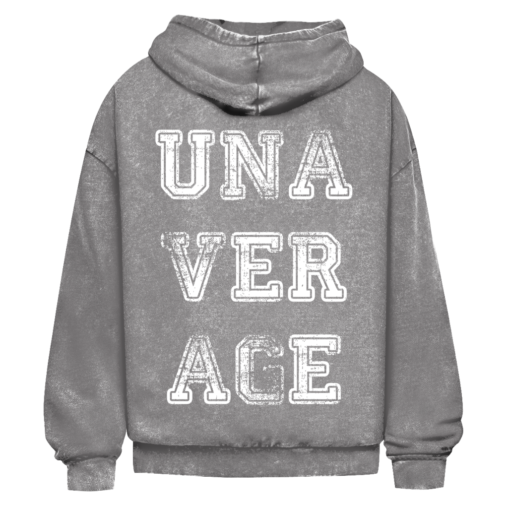 washed hoodie | oversize | backprint unaverage