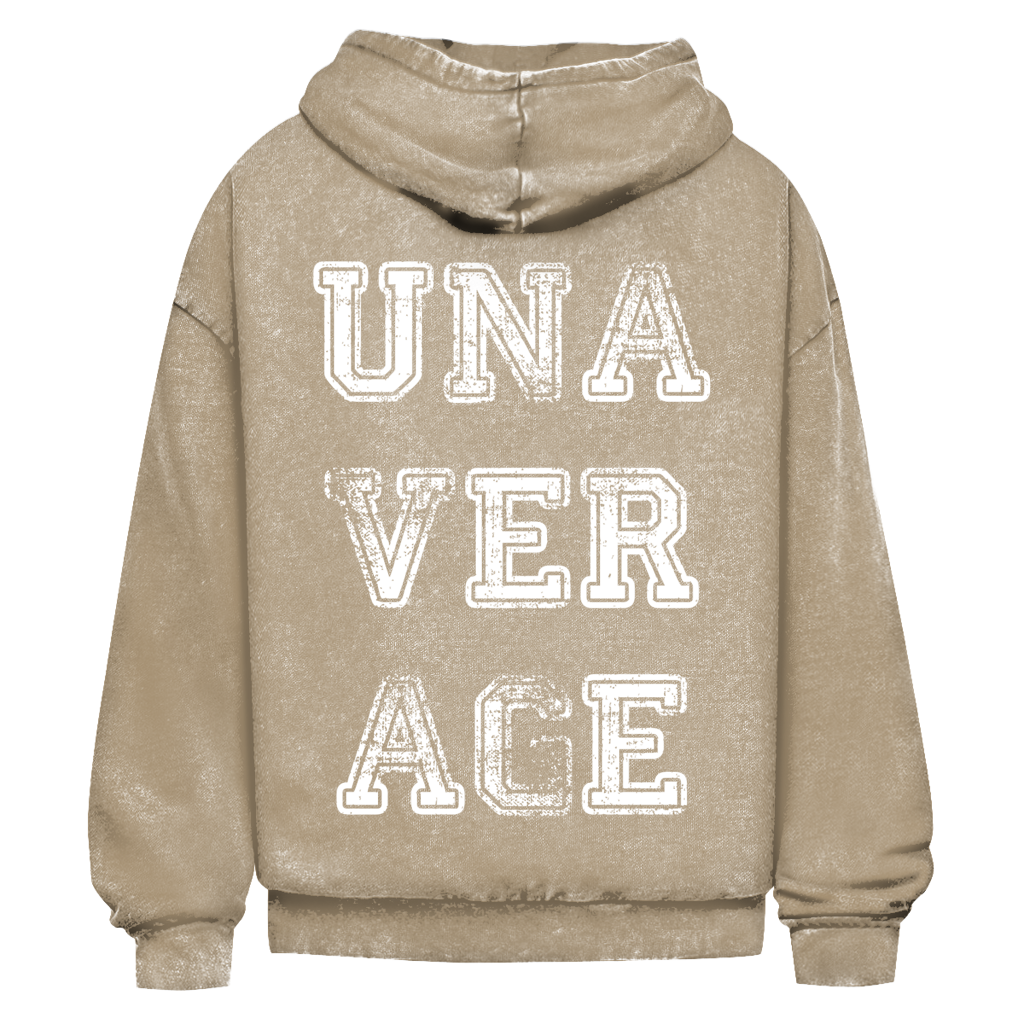 washed hoodie | oversize | backprint unaverage