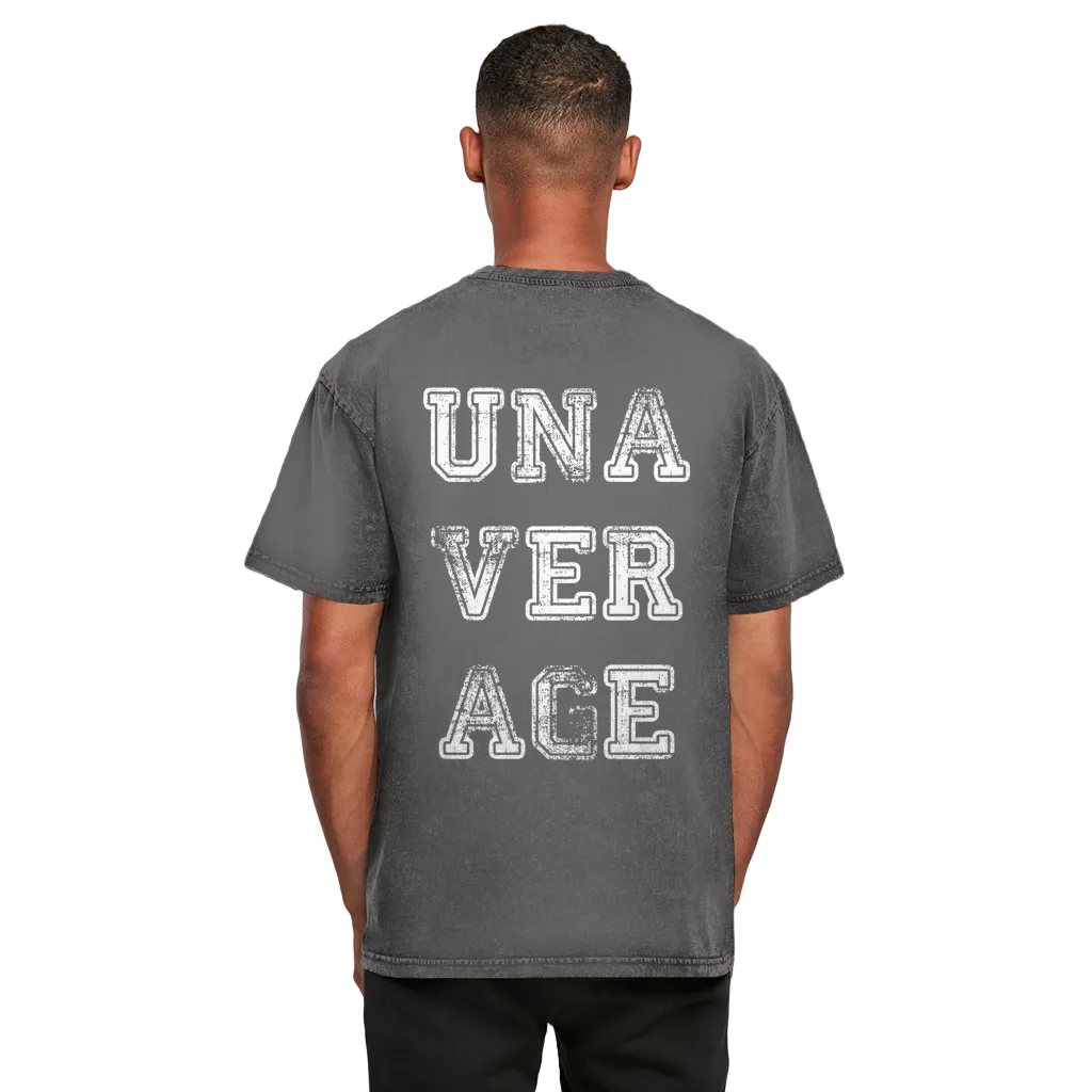 washed tee unaverage white print – detailansicht