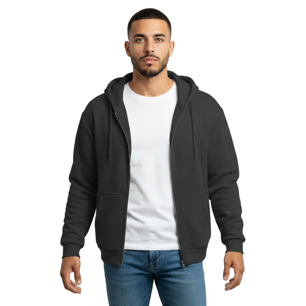 premium zip hoodie 380gsm teios – rückansicht
