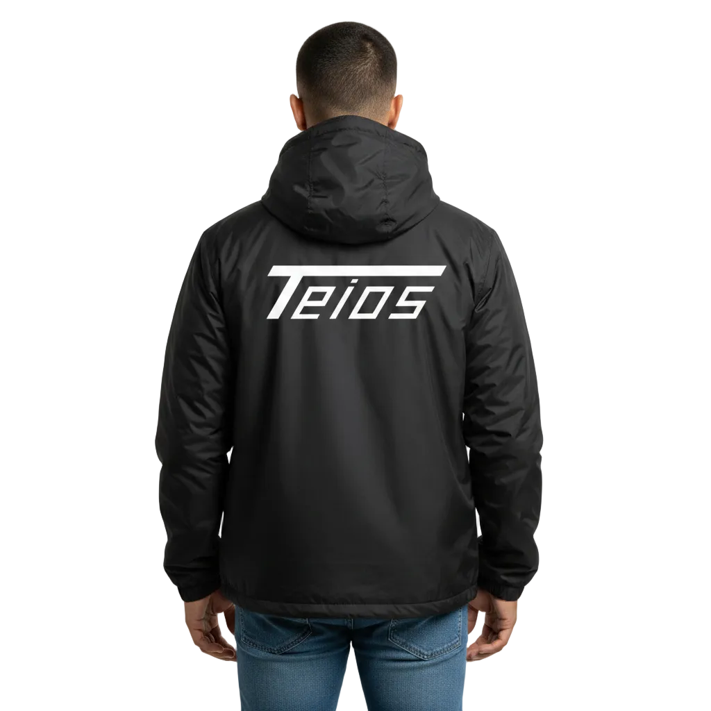 windbreaker teios weisser print – frontansicht