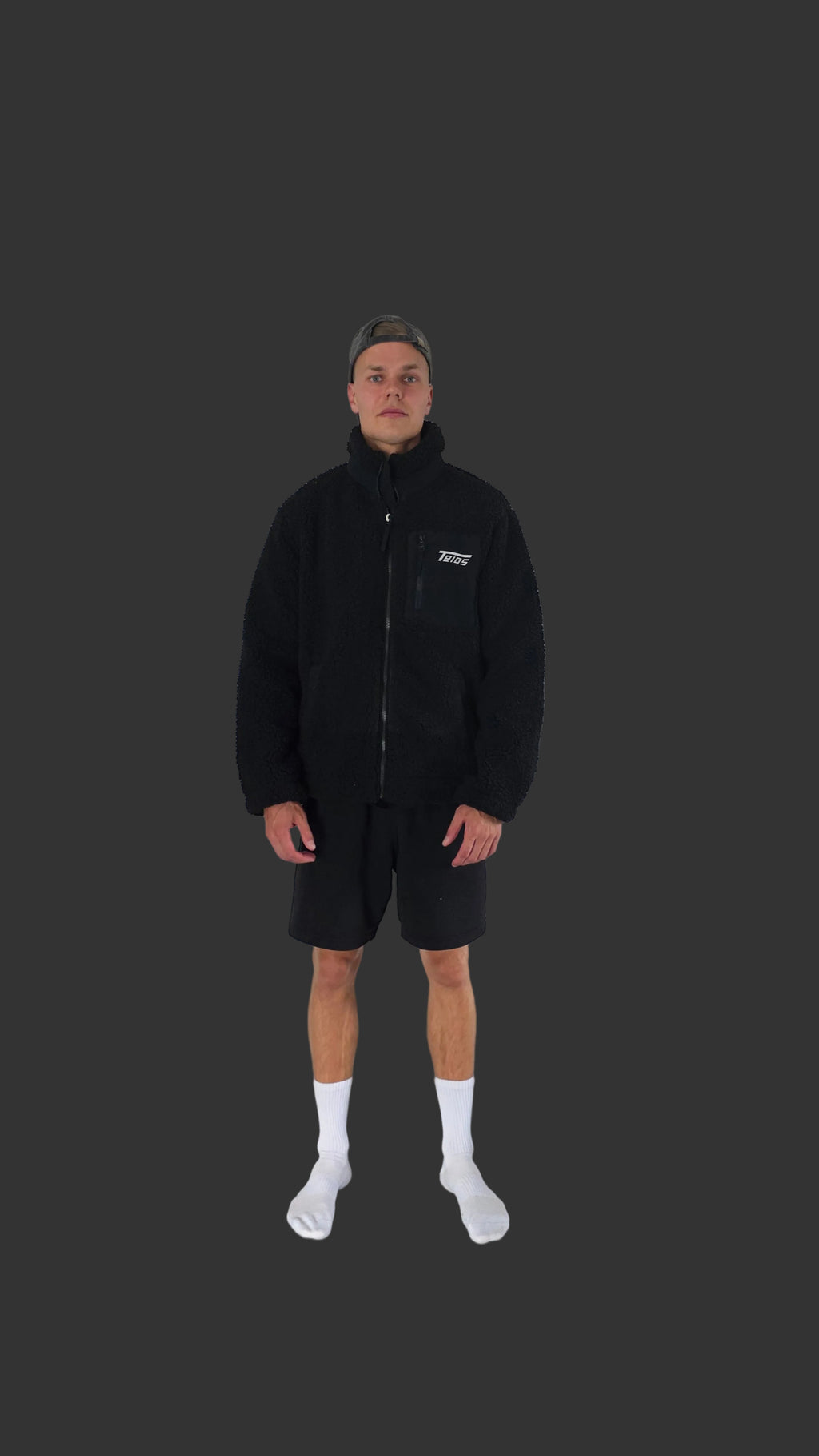 sherpa jacket | frontprint teios logo