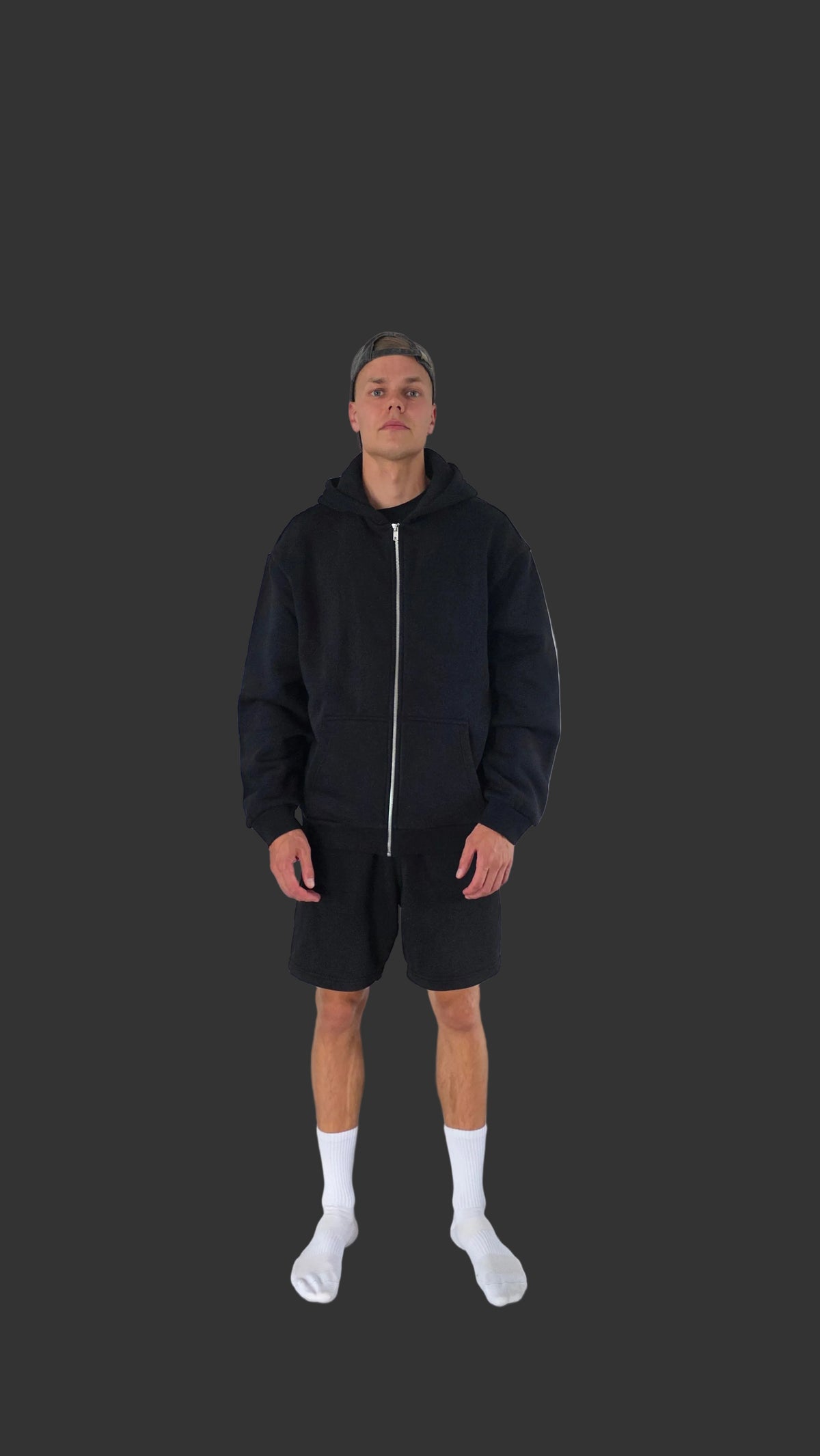zip hoodie | oversize | teios logo backprint