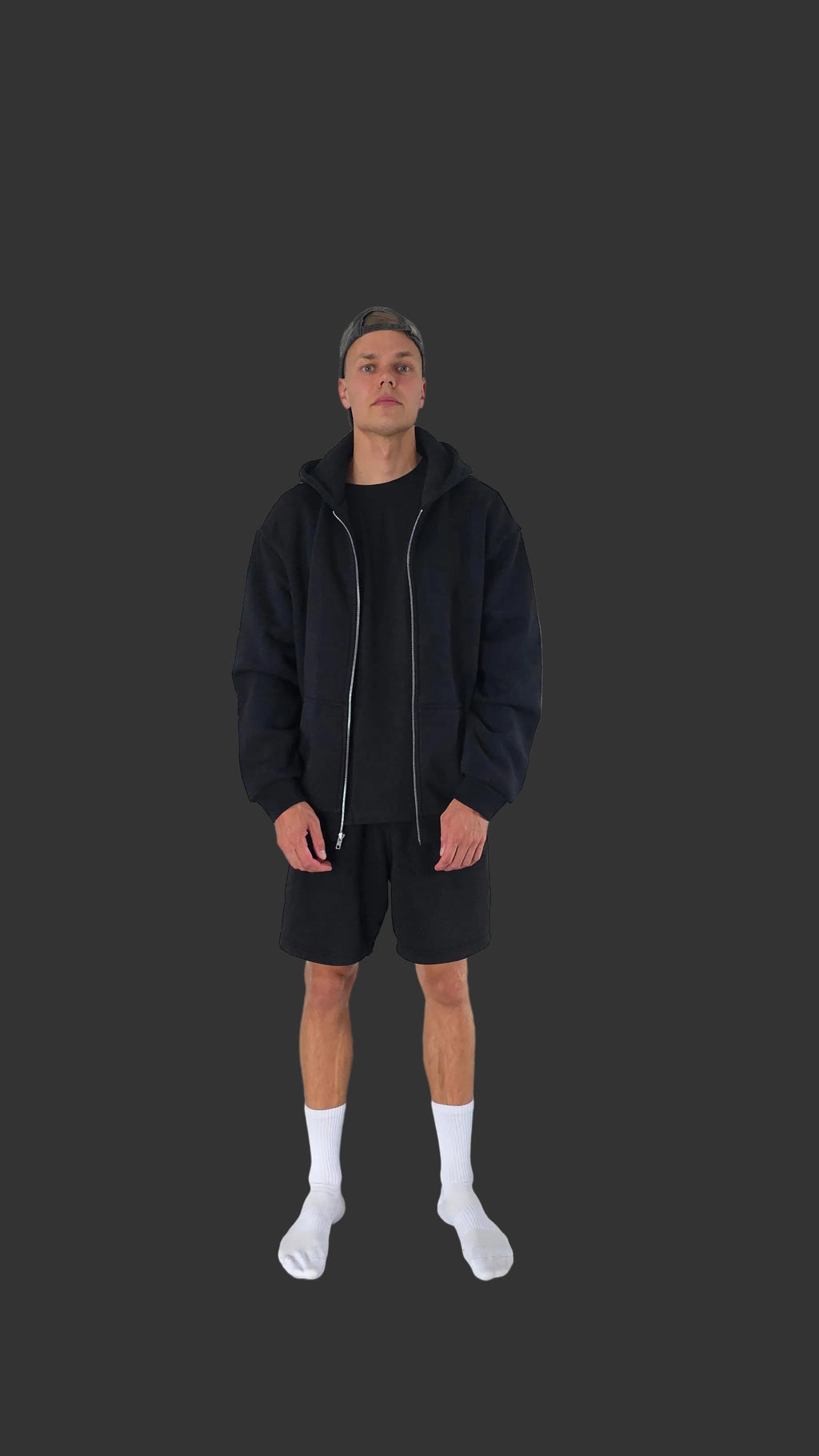 zip hoodie | oversize | teios logo backprint