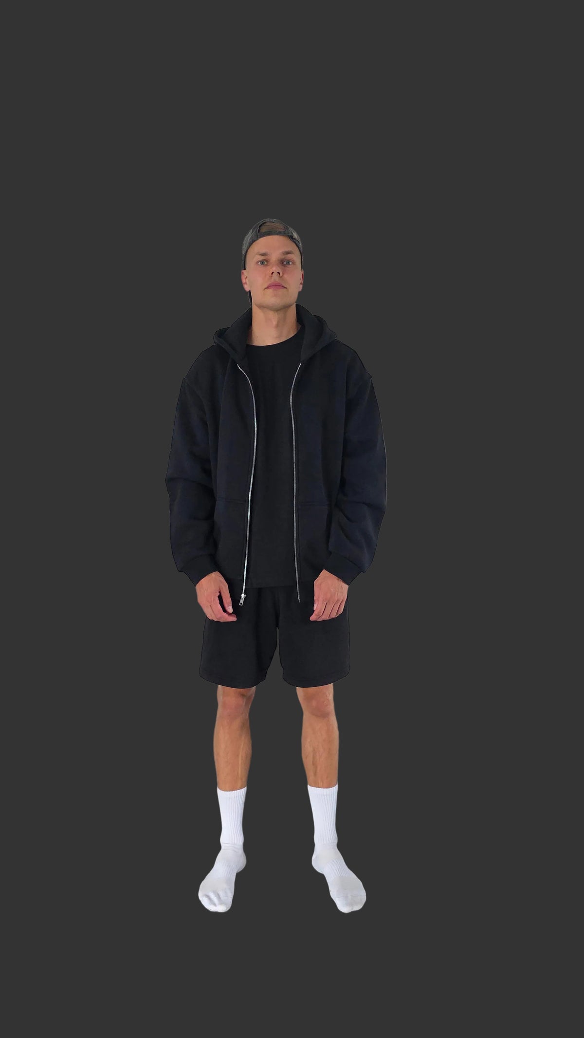zip hoodie | oversize | teios logo backprint
